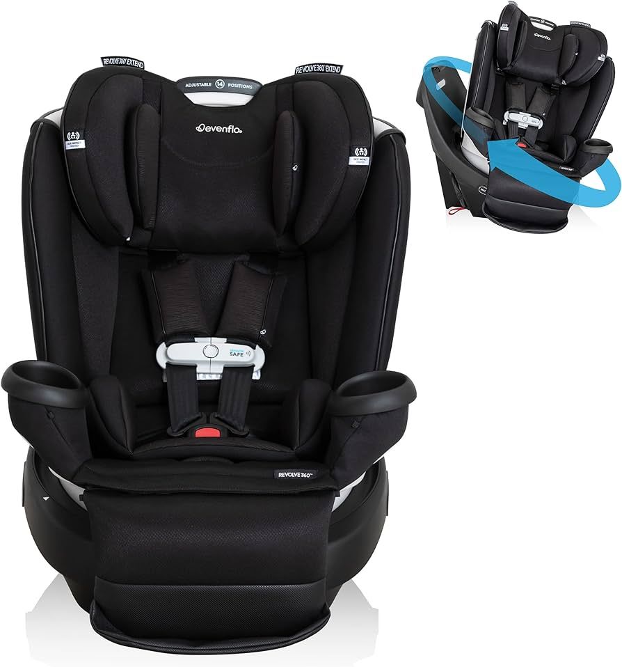 Evenflo Gold Revolve360 Extend All-in-One Rotational Car Seat with SensorSafe (Onyx Black) | Amazon (US)