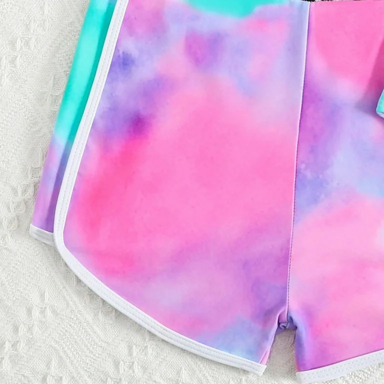 BOBOGOJP Girls Swimsuit 2-Piece Halter Tankini Set Beach Sport Bathing Suit UPF 50+ Swimwear Purp... | Walmart (US)