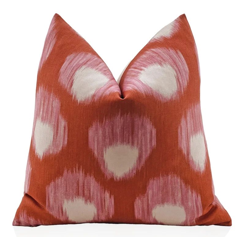 Peter Dunham Bukhara Pillow in Pink Orange, Decorative Throw Pillow - Etsy | Etsy (US)