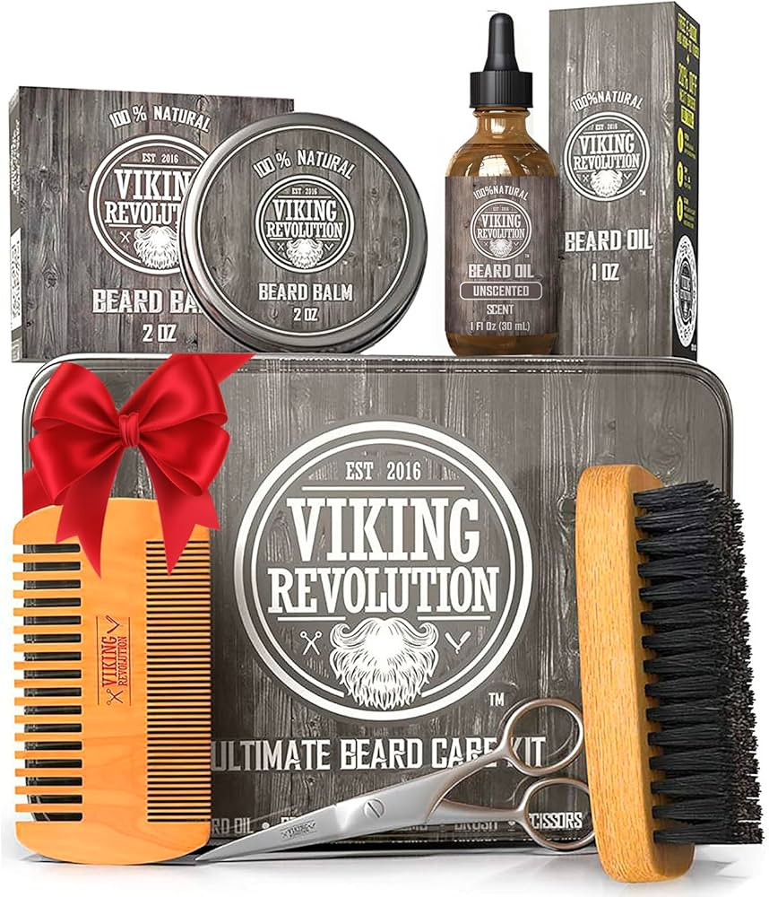 Viking Revolution - Ultimate Beard Kit - Beard Grooming Kit with Beard Brush, Beard Comb, Beard B... | Amazon (CA)