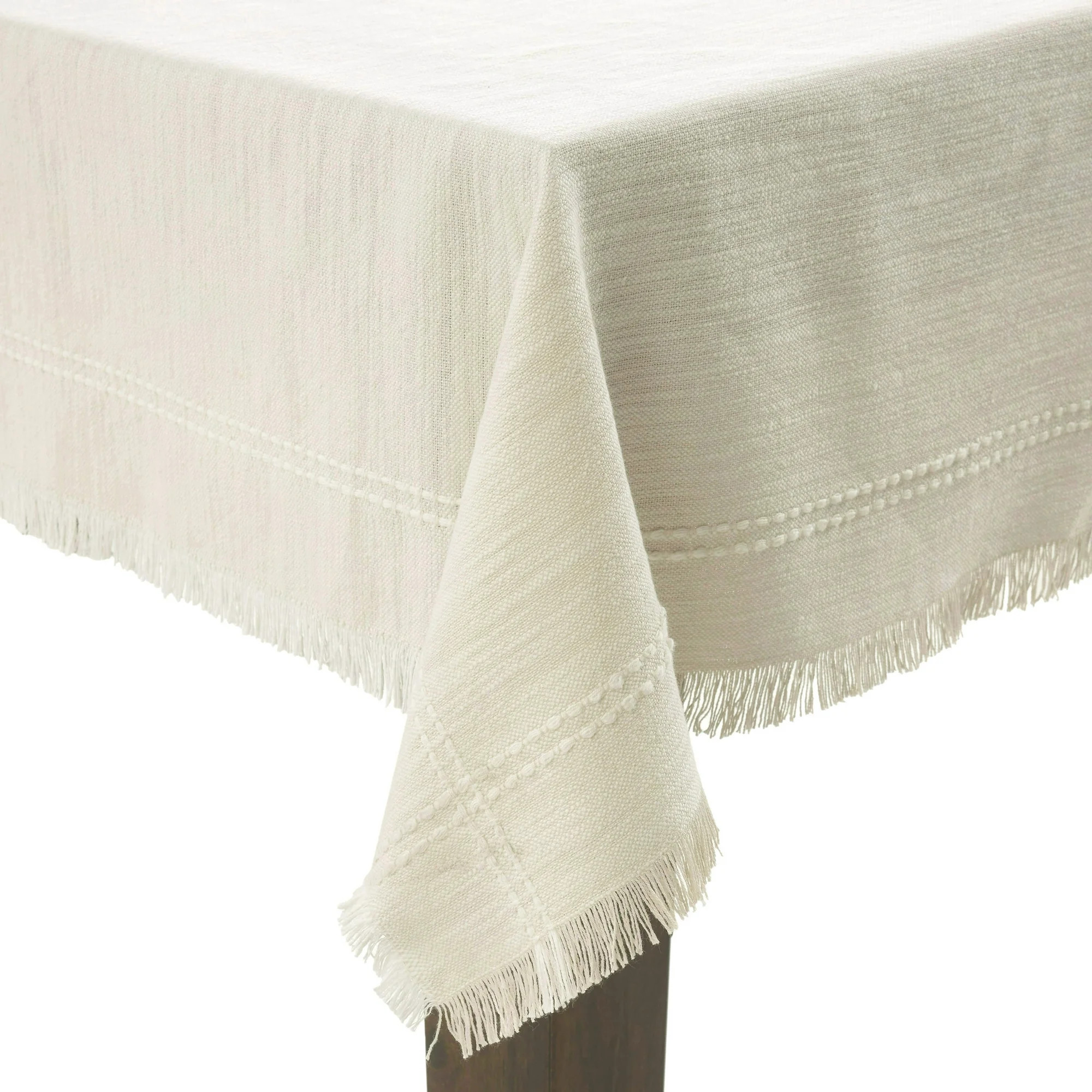 Better Homes & Gardens Beige Fringe Table Cloth Throw - 50"x50" - Walmart.com | Walmart (US)