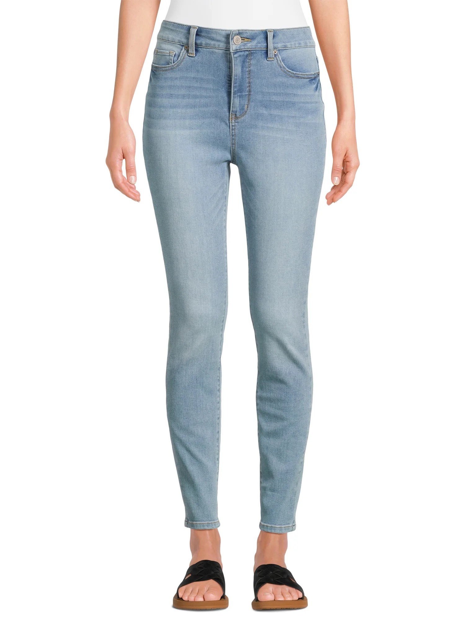 Time and Tru Women's High Rise Skinny Jeans, 27", 29” Inseams, Sizes 2-22 | Walmart (US)