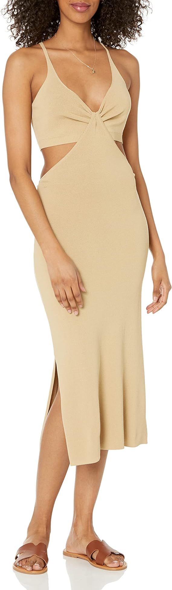 The Drop Women's Zuri Fitted Cut-out One Shoulder Maxi Sweater Dress | Amazon (US)