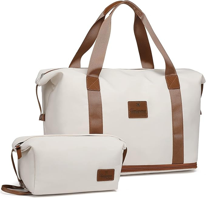 Amazon.com | imiomo Travel Gym Duffel Bag - Weekender Bags for Women, Large Tote Overnight Bag, S... | Amazon (US)