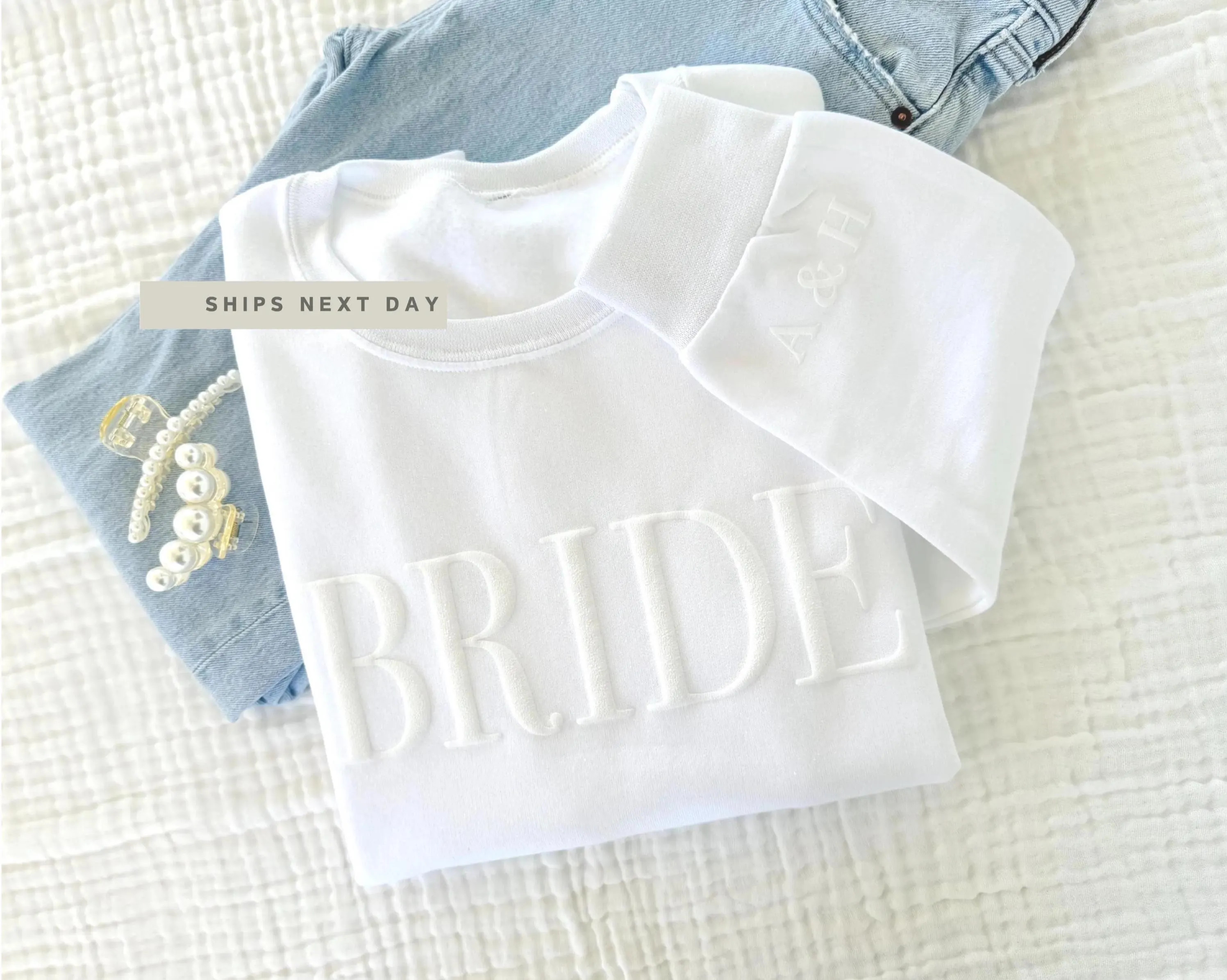 Bride Sweatshirt, Future Mrs Crewneck, Embossed Bridal Shirt | Etsy (Global)