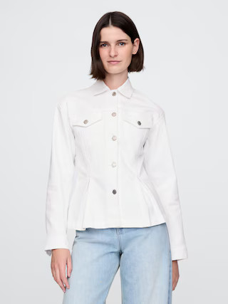 Peplum Denim Jacket | Gap (US)