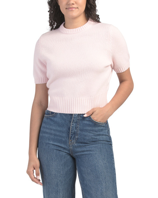 Wool Blend Elsie Short Sleeve Sweater | TJ Maxx