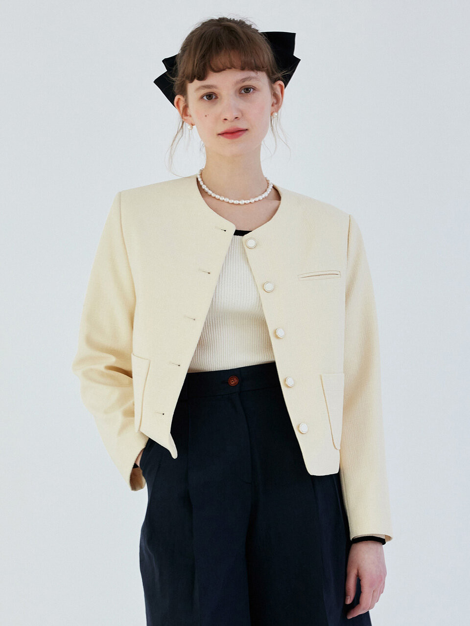 Button Tweed Jacket | W Concept (US)