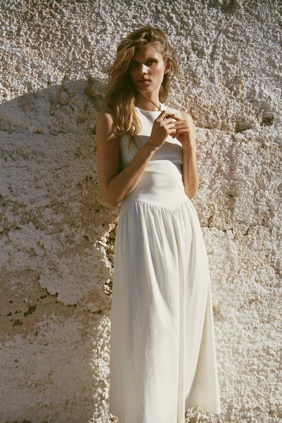 COMBINATION MIDI DRESS | Zara US