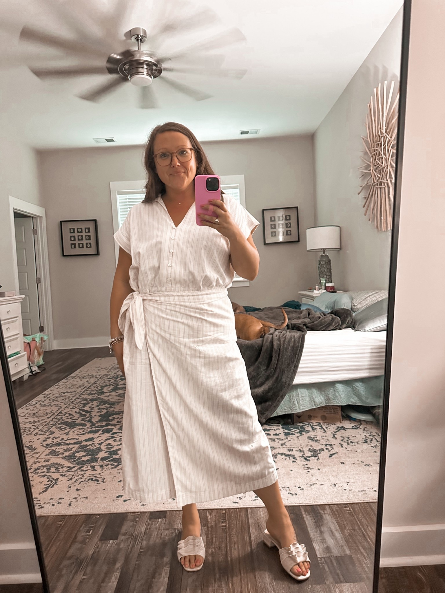 Love this dress and shoes so much!! Wearing a large in the dress and 8.5 in the shoes! 

#LTKWorkwear #LTKFindsUnder50 #LTKMidsize
