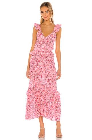 MISA Los Angeles Morrison Dress in Pink Animal Floral from Revolve.com | Revolve Clothing (Global)