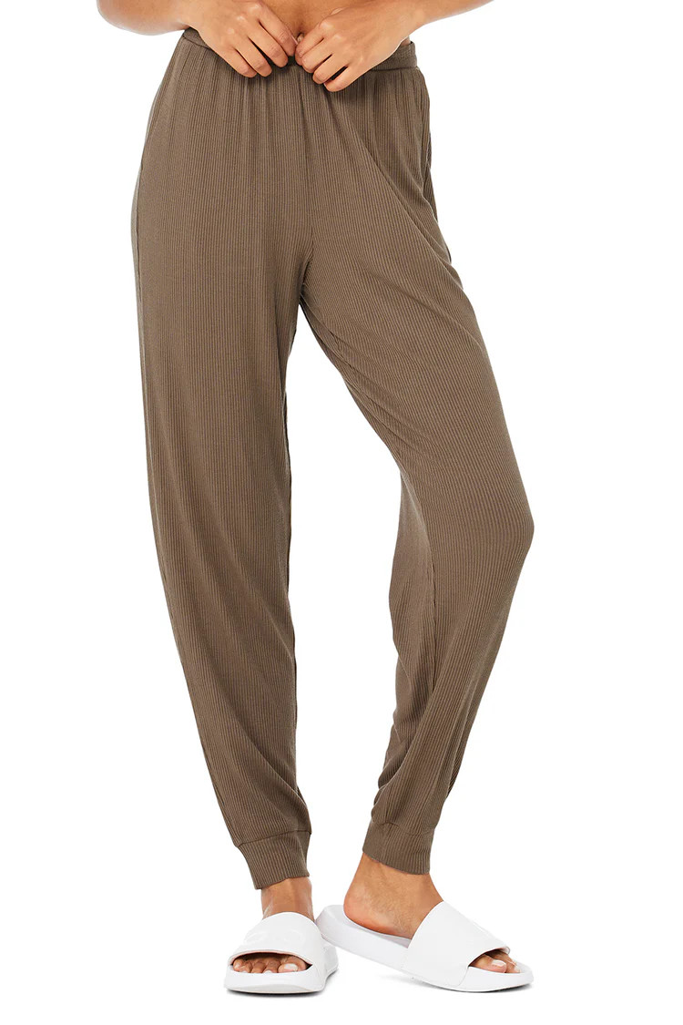 High-Waist Ribbed Whisper Pant | Alo Yoga (US)