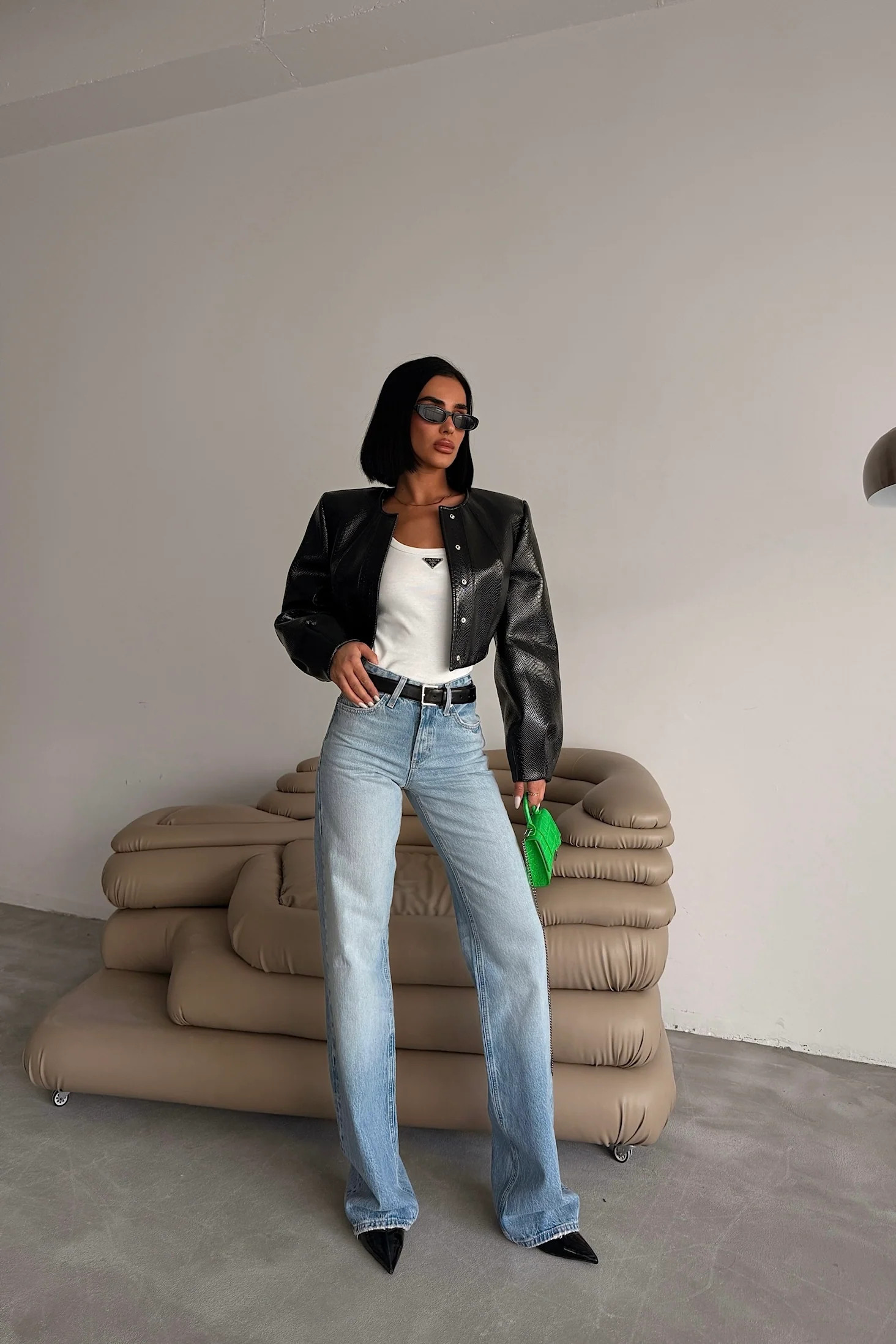 Mid Rise Straight Fit Jeans Light Blue | PIRAL