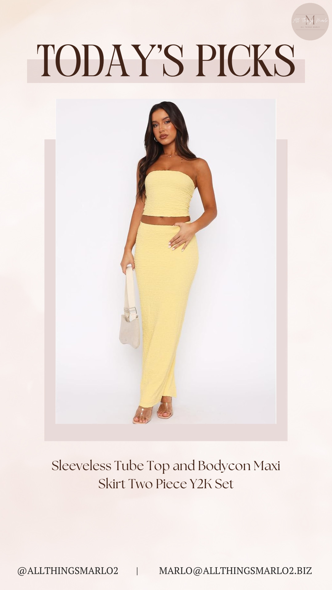 Sleeveless Tube Top and Bodycon Maxi Skirt Two Piece Y2K Set 

 #LTKSeasonal #LTKWorkwear #LTKTravel