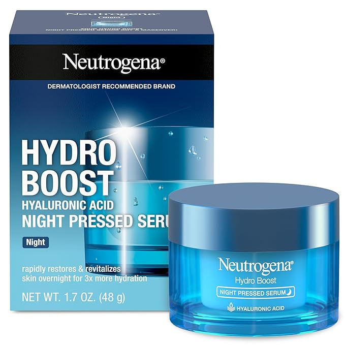 Neutrogena Hydro Boost Night Moisturizer for Face, Hyaluronic Acid Facial Serum for Dry Skin, Oil... | Amazon (US)