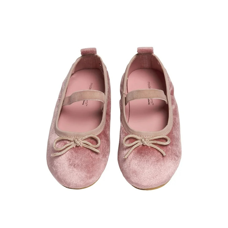 Modern Moments by Gerber Toddler Girl Velvet Ballet Flats, Sizes 4-11 | Walmart (US)