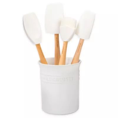 Le Creuset® Craft Series 5-Piece Silicone Utensil Set in White | Bed Bath & Beyond