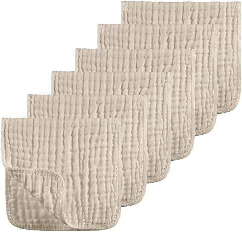 Muslin Burp Cloths 100% Cotton Large 20''x10'' Extra Soft and Absorbent 6 Pack Baby Burping Cloth... | Amazon (US)