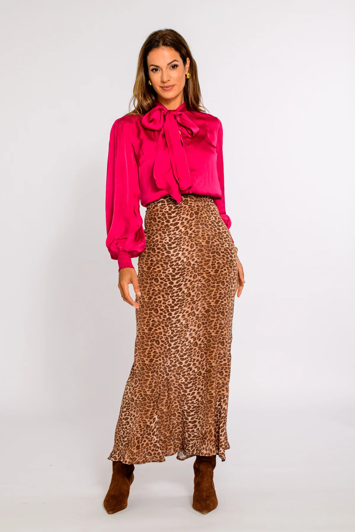 Serena Skirt in Leopard | Elizabeth James The Label