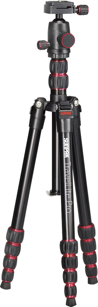 Sunpak TravelLite Pro Reverse Folding 63" Tripod Black with red accents 620-601BB - Best Buy | Best Buy U.S.