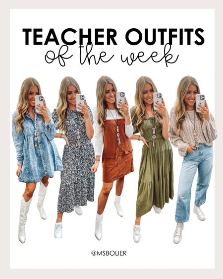 Teacher outfits of the week!!

Olive green dress came in my teacher style box! Go to my link in bio on IG @msbolier to get a free trial!

| boots | womens fashion | teacher outfits | winter fashion | sweater | amazon dresses | amazon fashion 

#LTKfindsunder50 #LTKworkwear #LTKfindsunder100