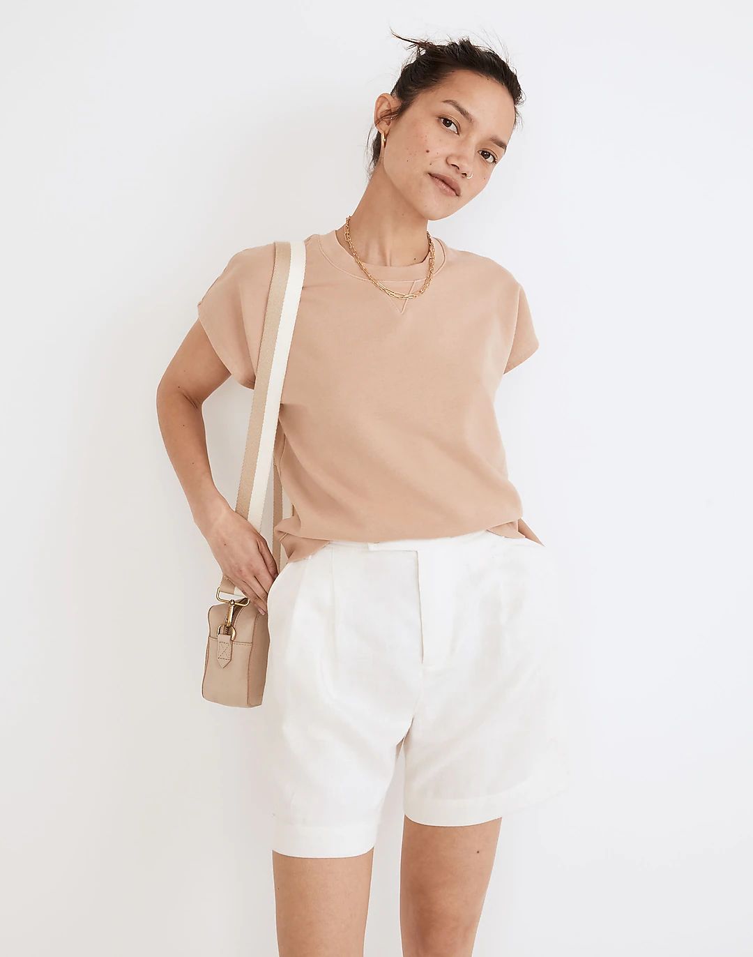 (Re)sourced Cotton Short-Sleeve Relaxed Sweatshirt | Madewell