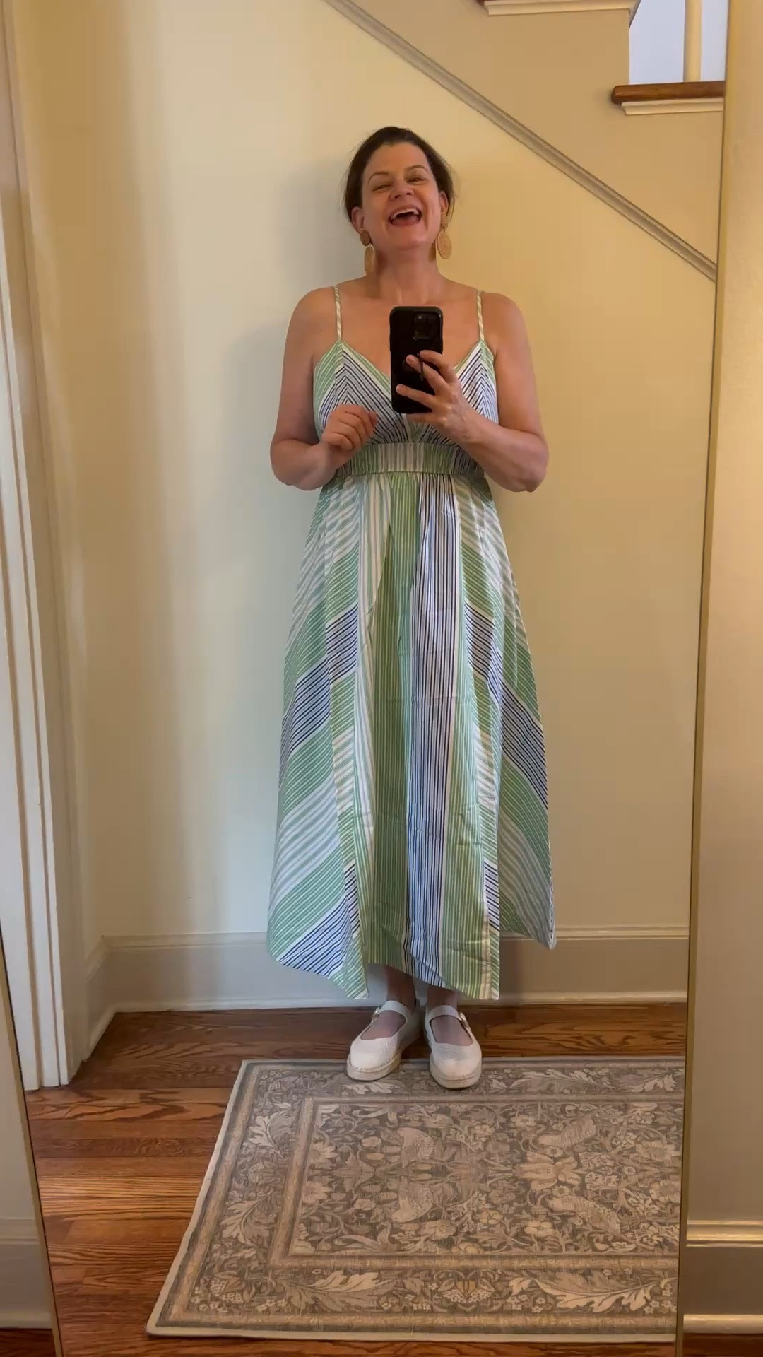 Walmart maxi dress that also comes in yellow and white. So comfortable, adjustable straps, pockets, and runs TTS. I tried to size down and the large fit better so take your true size.

#LTKOver40 #LTKMidsize #LTKSeasonal
