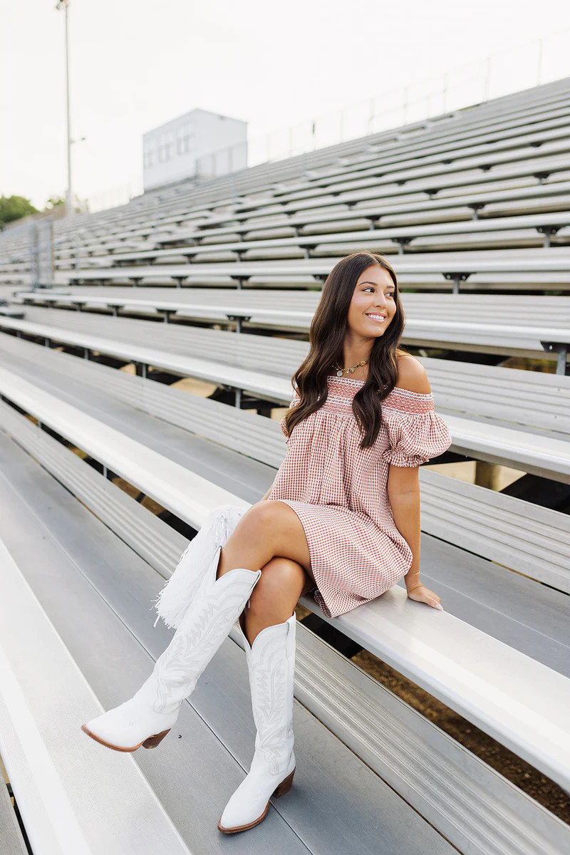 The Logan Dress - Burnt Orange Gingham | The Impeccable Pig