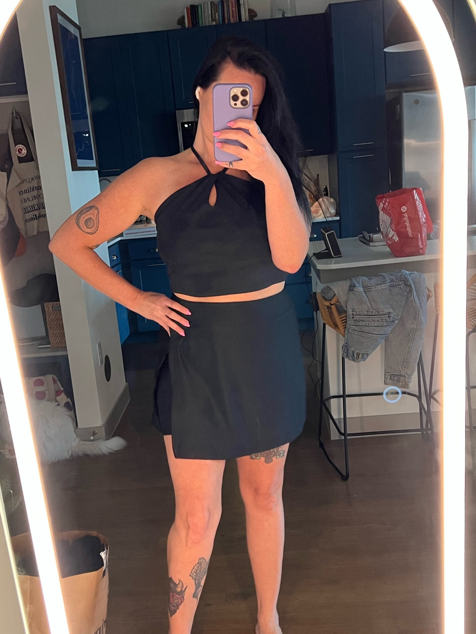 My dream athleisure! Outdoor voices clothing is always incredibly well made, but I have to say I never thought I’d love a skort, but I was wrong. It holds you in, looks adorable, and is actually functional. The top has 2 layers and makes me feel cute wearing a “sports bra”. This whole set is super flattering. I am 5’6 and 160 lbs and got an XL top and L bottom.

#LTKcurves #LTKunder100 #LTKstyletip