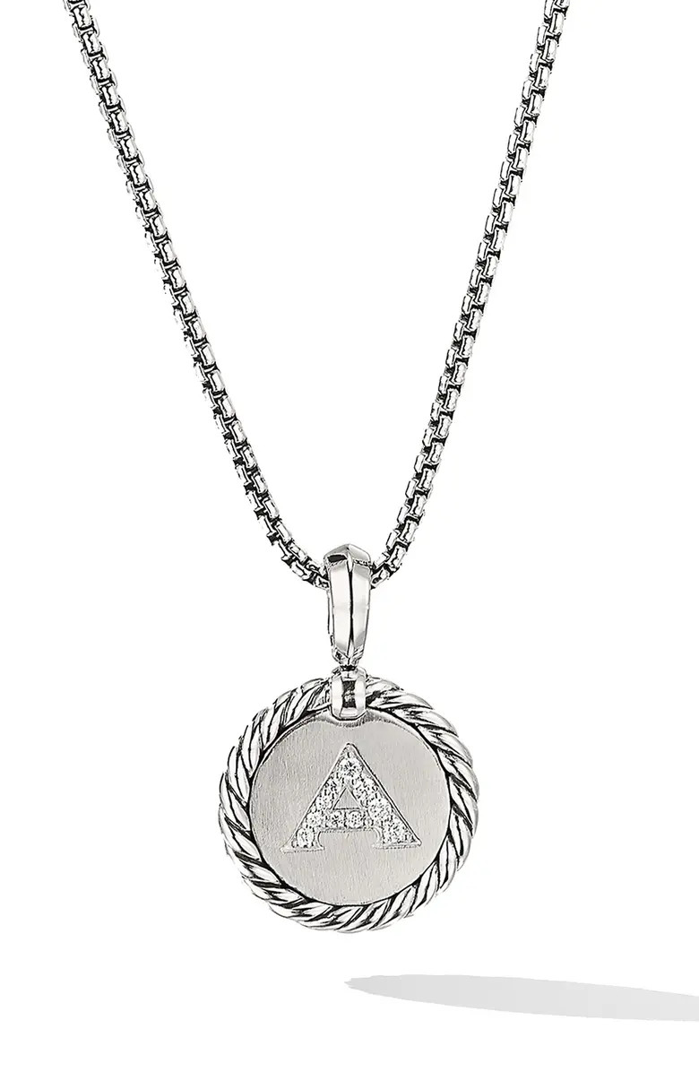 Initial Charm Necklace with Diamonds | Nordstrom