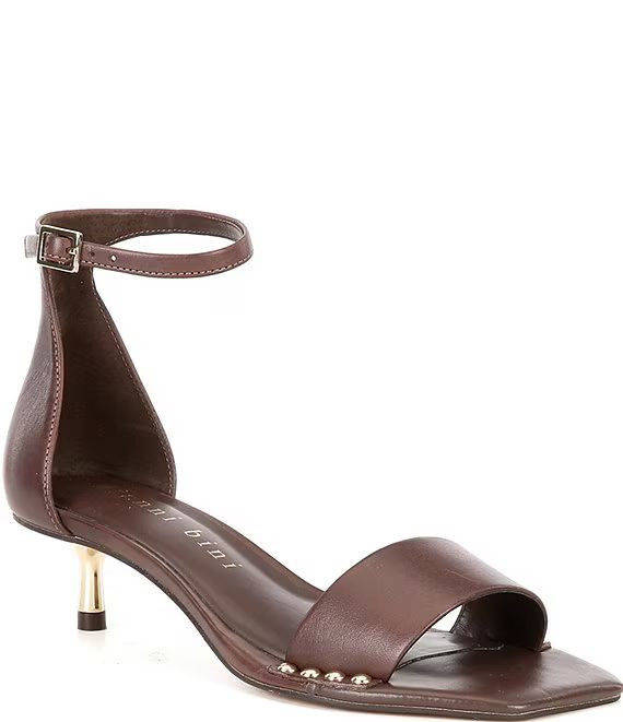 Gianni Bini Asherr Leather Metal Kitten Heel Sandals | Dillard's | Dillard's