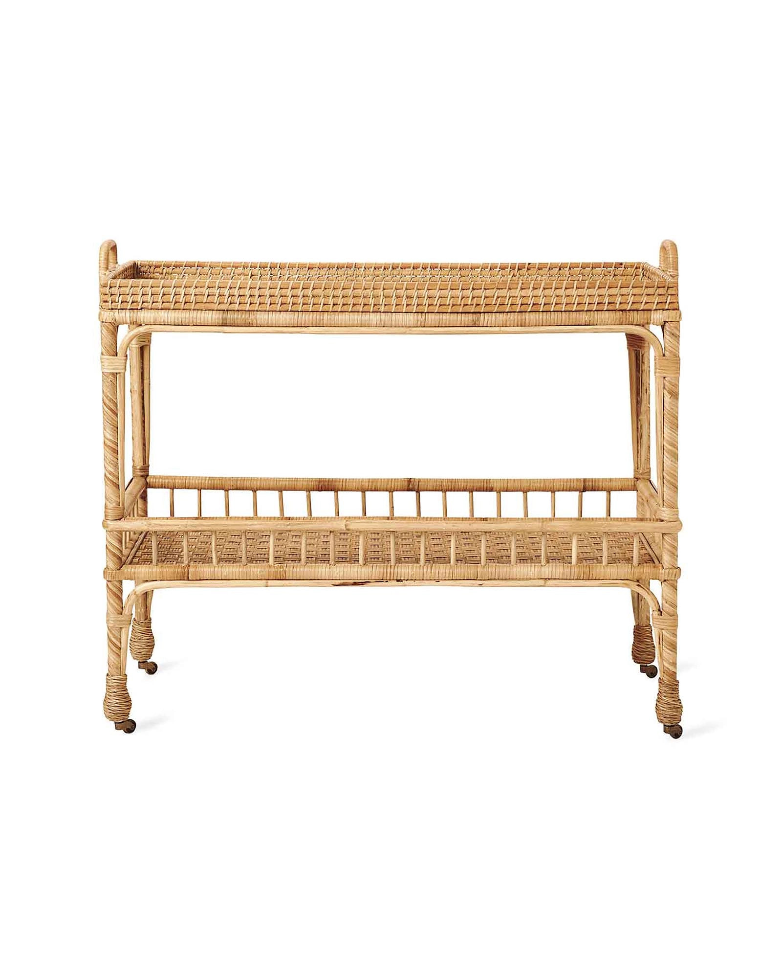 South Seas Rattan Bar Cart | Serena and Lily