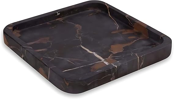 Bey-Berk Robbie Genuine Brown Marble Valet Tray - Luxury Stone Decorative Organizer for Jewelry, ... | Amazon (US)