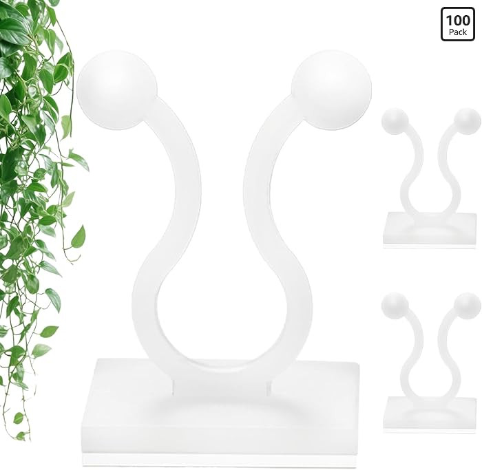 Plant Climbing Wall Fixture Clips, 100Pcs Plant Fixer Self-Adhesive Hooks for Invisible Wall Vine... | Amazon (US)
