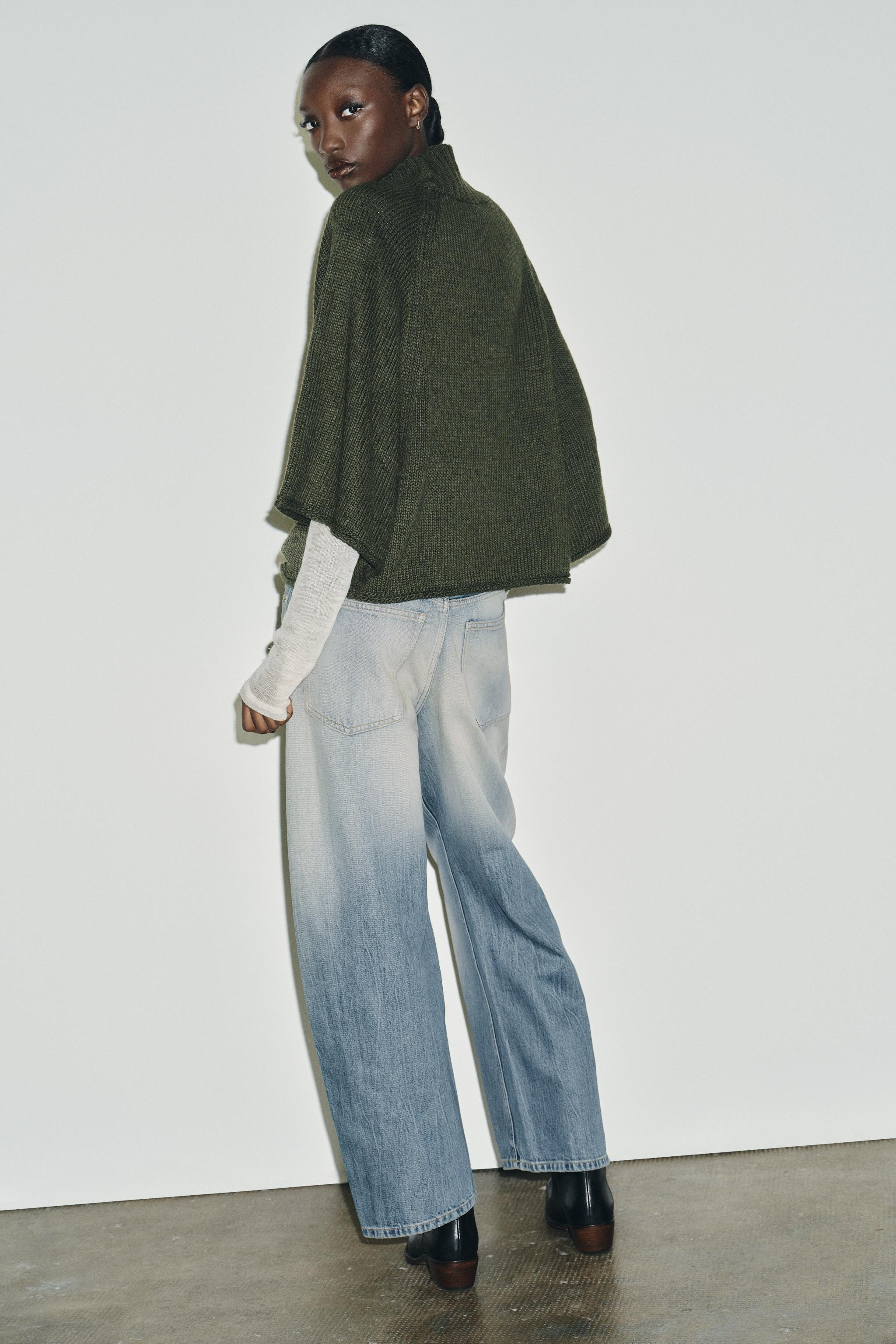 KNIT CAPE SWEATER | Zara US