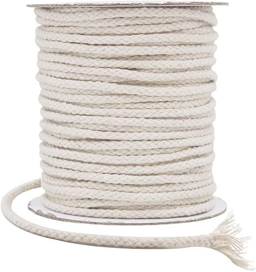 Tenn Well 5mm Macrame Cord, 165Feet Braided Cotton Rope Thick Craft Twine for Macrame Plant Hange... | Amazon (US)