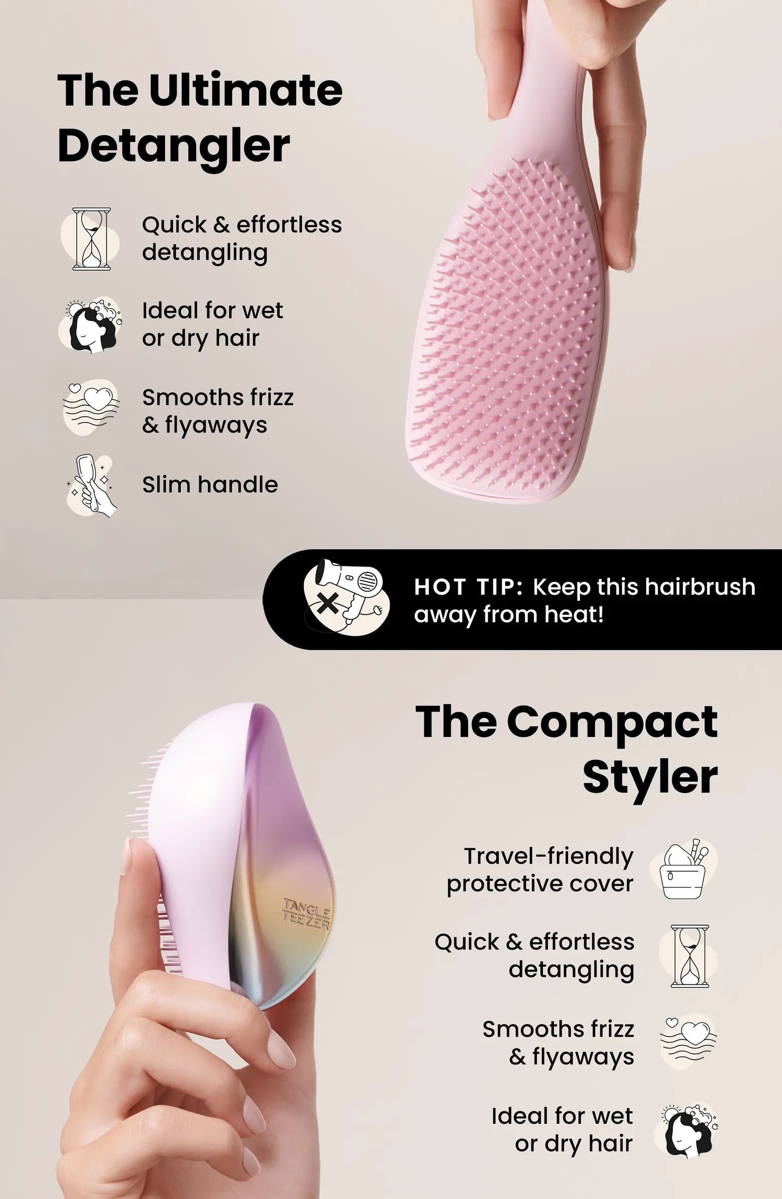 Compact & Ultimate Hairbrush Set $32.98 Value | Nordstrom