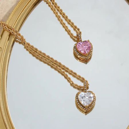 Best waterproof heart necklace. Pink sold out but clear is available 

#LTKstyletip #LTKSale #LTKU