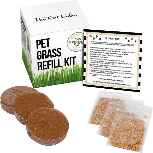 The Cat Ladies Organic Pet Grass Refill Kit | Chewy.com