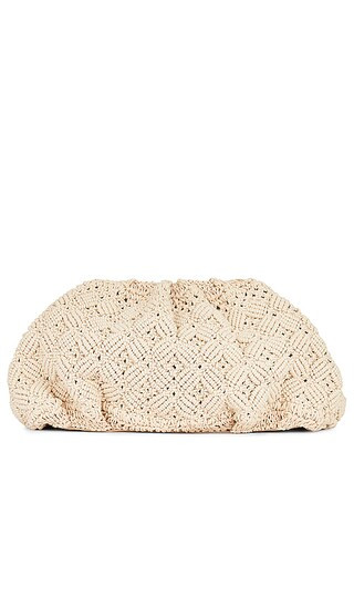 Aleza Macrame Clutch in Ivory | Revolve Clothing (Global)