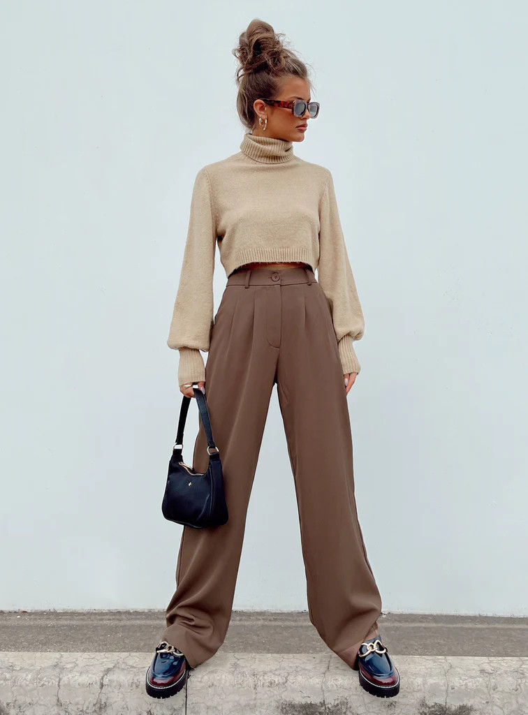 Archer Pants Brown | Princess Polly US