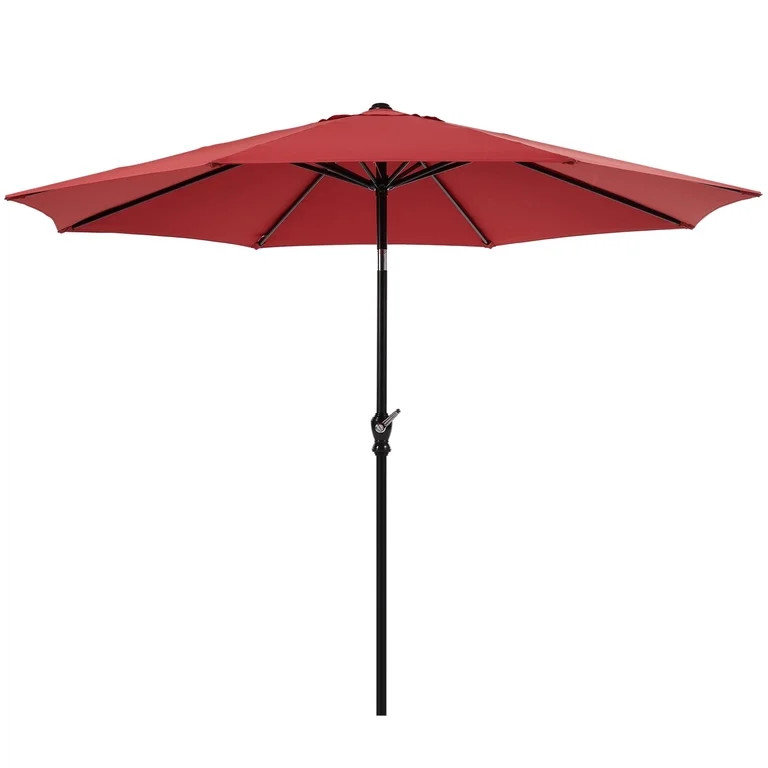 ZUNMOS 9FT Outdoor Patio Umbrella with Push Button Tilt and Crank Handle, Market Umbrella with 8 ... | Walmart (US)