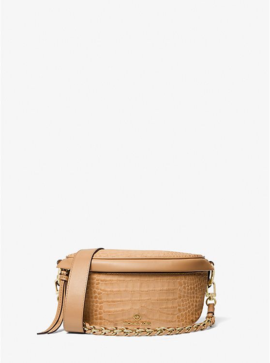 Slater Extra-Small Crocodile Embossed Leather Sling Pack | Michael Kors US