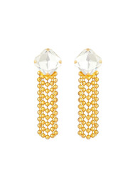 1990s crystal chandelier clip-on earrings