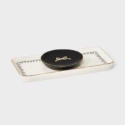 Bow Tray Set 2pc - A New Day™ - Gold/Black | Target