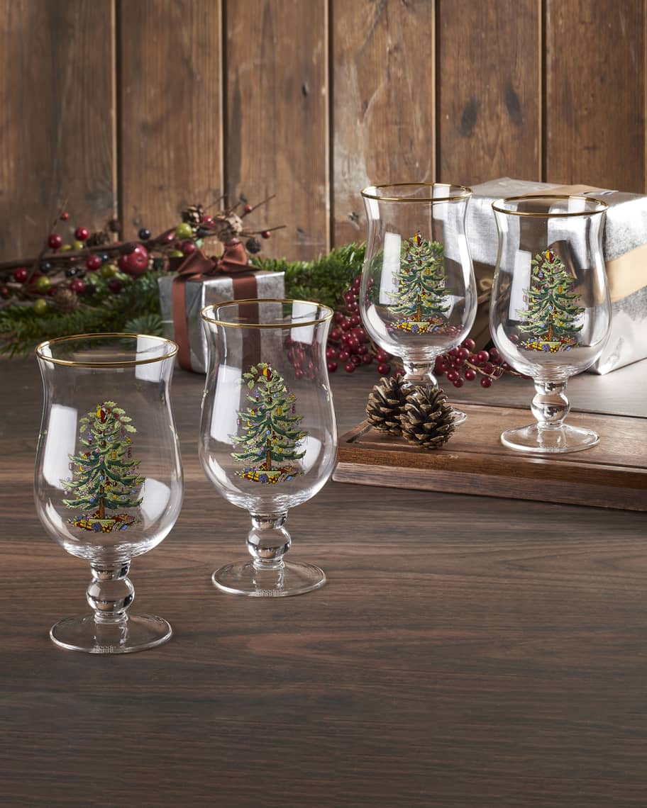 Spode Christmas Tree Tulip Glasses, Set of 4 | Neiman Marcus