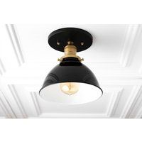 Black Ceiling Light - Rustic Lighting Flush Mount Farmhouse Decor Fixture Edison Bulb Model No. 7538 | Etsy (US)