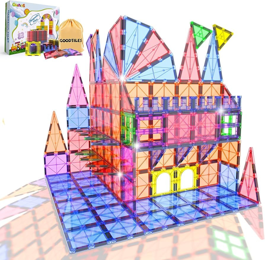 Magnetic Tiles for Toddlers - Building Blocks for Preschool Montessori Learning, Ideal Sensory To... | Amazon (US)