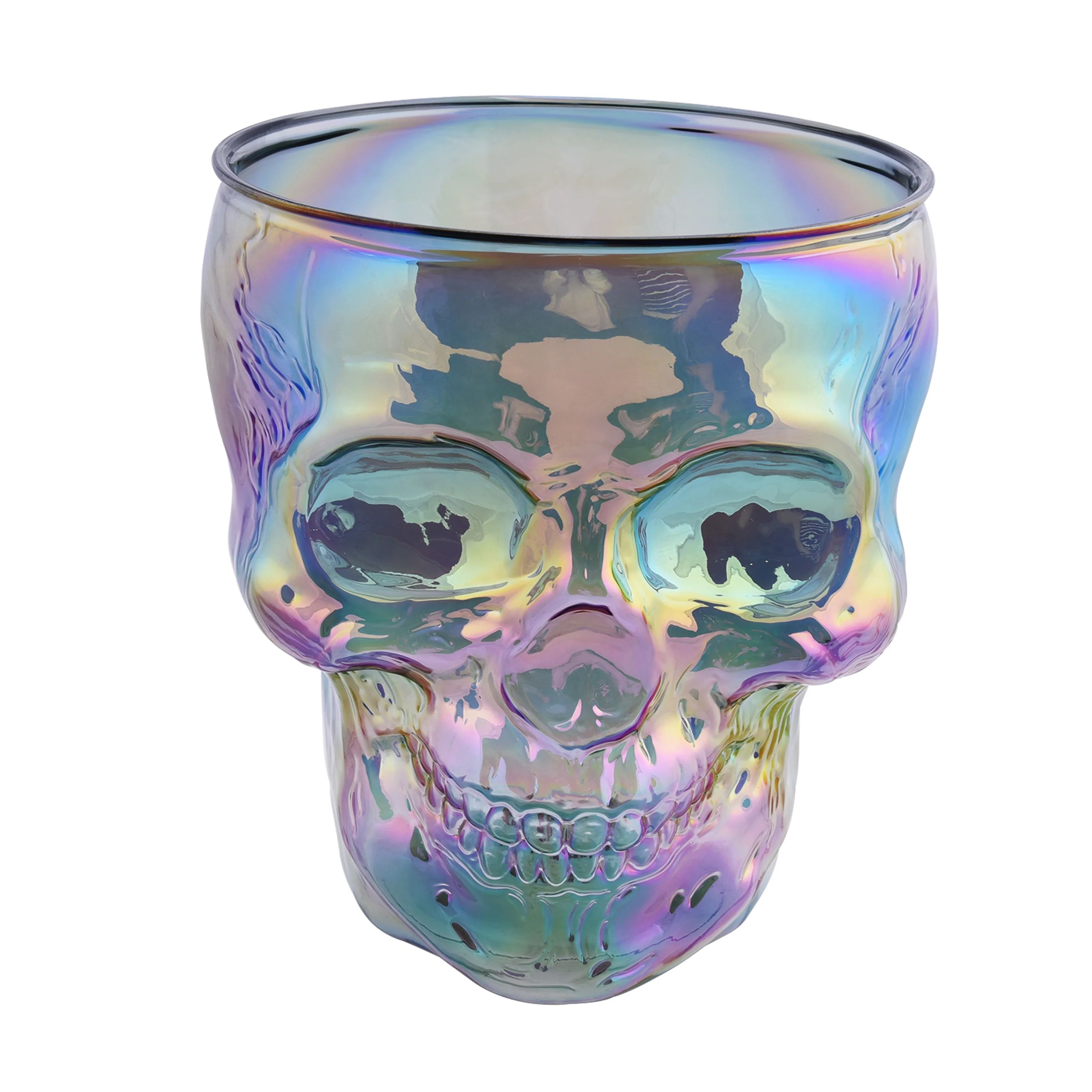 Way To Celebrate Iridescent Color Skull Candy and Serve Bowl | Walmart (US)