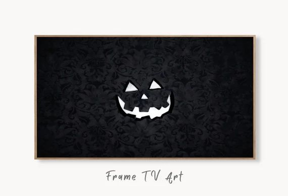 Samsung Frame TV Art 4K Halloween Decor. Spooky Pumpkin Face - Etsy | Etsy (US)